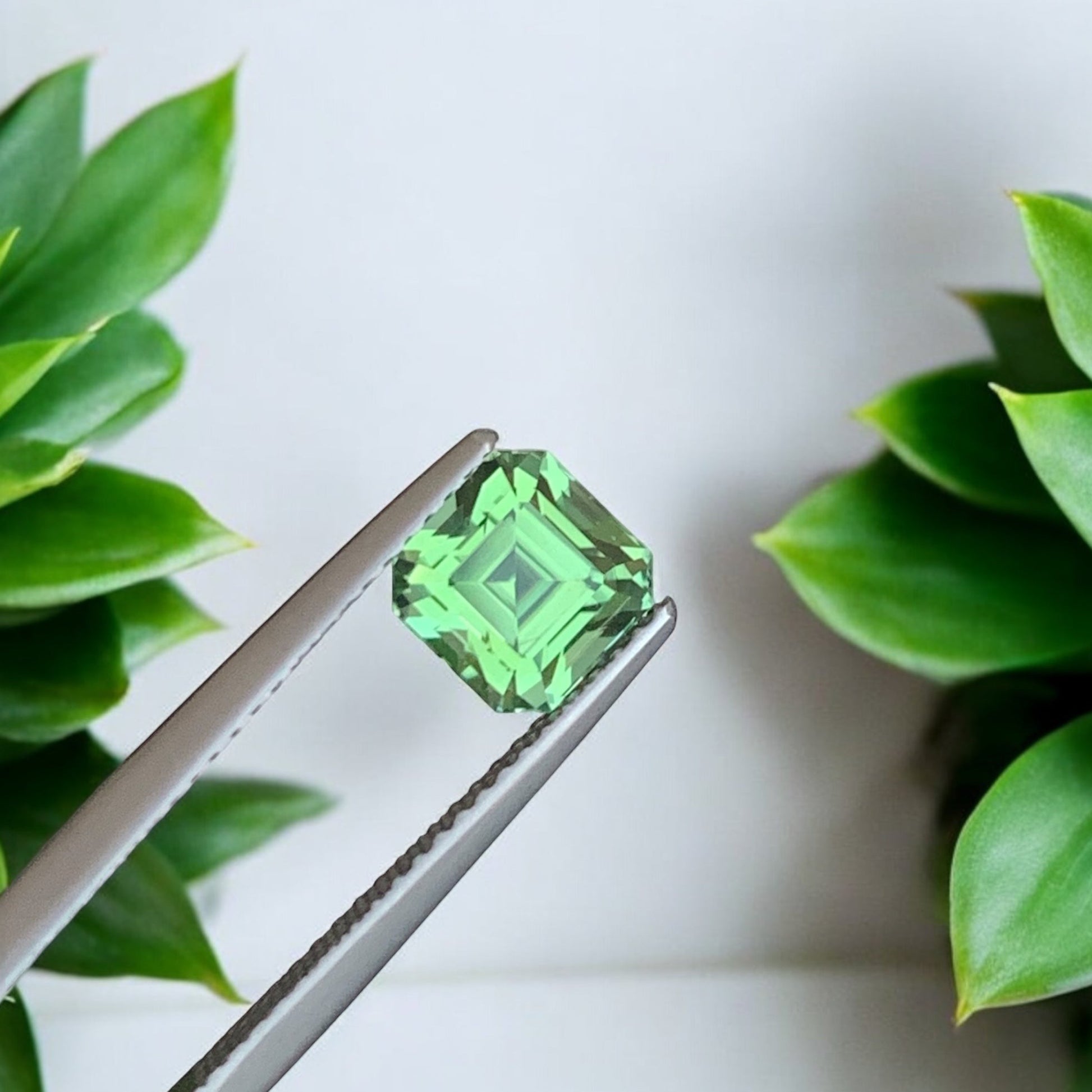 Green Peridot Gemstone
 gemstone Asscher cut 1.75 carats by Onestep Gems