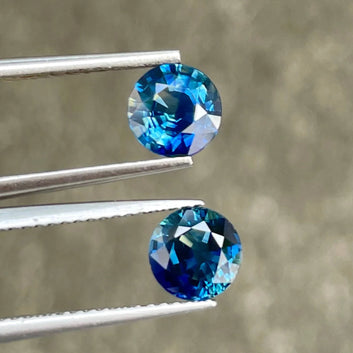 Teal Blue Sapphire pair
Teal Blue Sapphire earrings