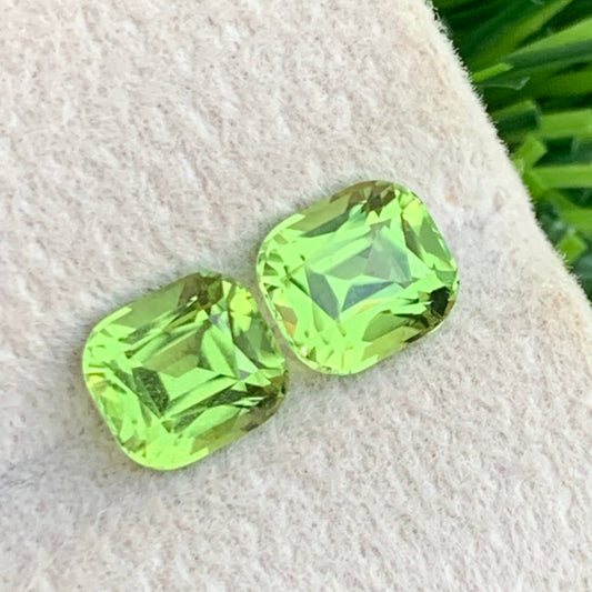 Green Peridot Earring
green peridot gemstone pair cushion cut
natural green peridot stones for earrings