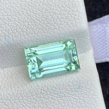 Green Tourmaline 
Green Tourmaline jewelry
green tourmaline gemstone baguette cut
natural green tourmaline afghanistan 2.65 carats
