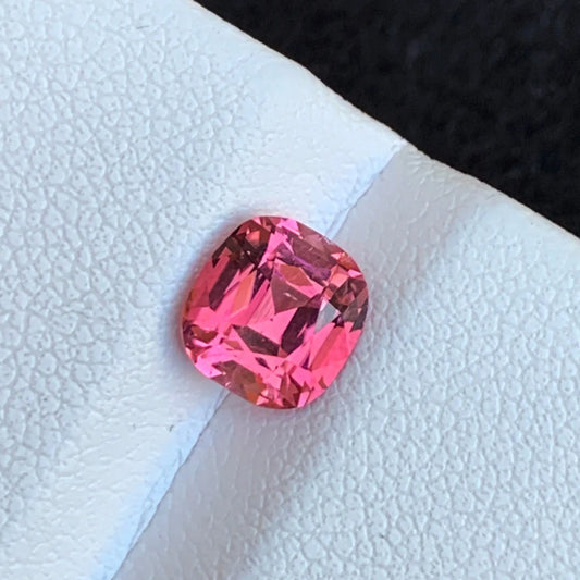 Captivating Hot Pink Tourmaline – 1.45 Carat Cushion Cut Gemstone from Afghanistan