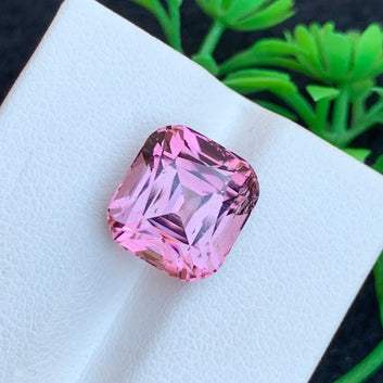 Pink Bubblegum Tourmaline, Cushion Cut 7.95 Carats – Exquisite Gemstone from Afghanistan