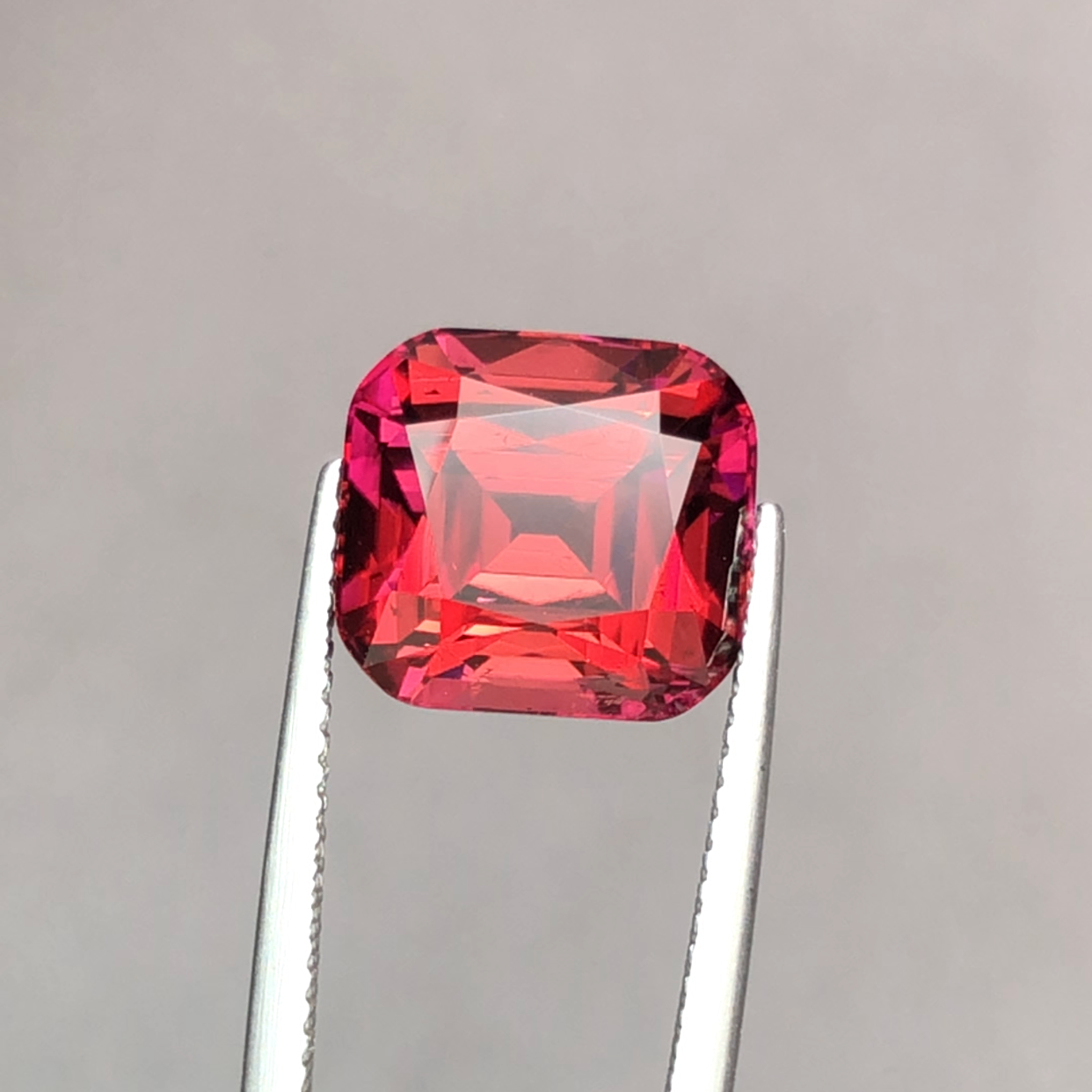 Carat Cushion Cut Pink Rubellite Tourmaline Gemstone