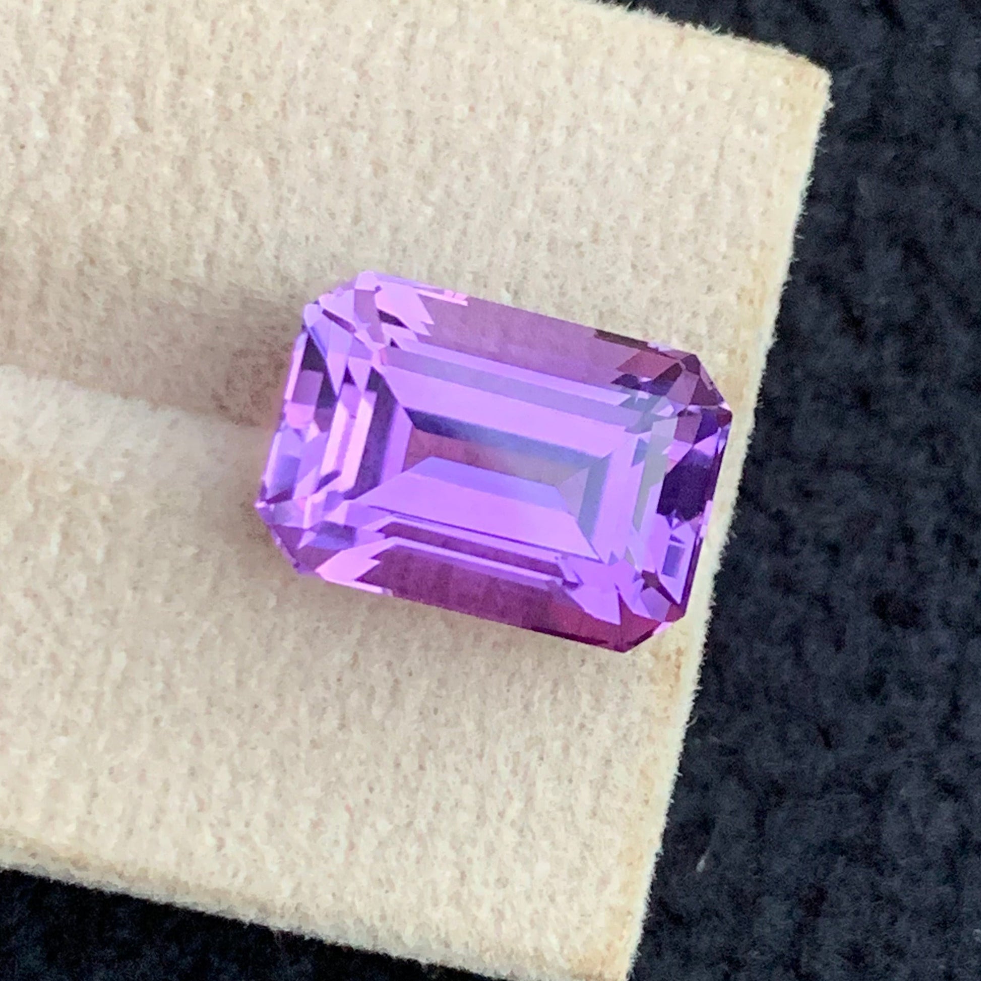 Pink Purple Amethyst ring
Pink Purple Amethyst  pendant
large amethyst gemstone 8.85 carat jewelry centerpiece stone
emerald cut amethyst pink purple gemstone close view