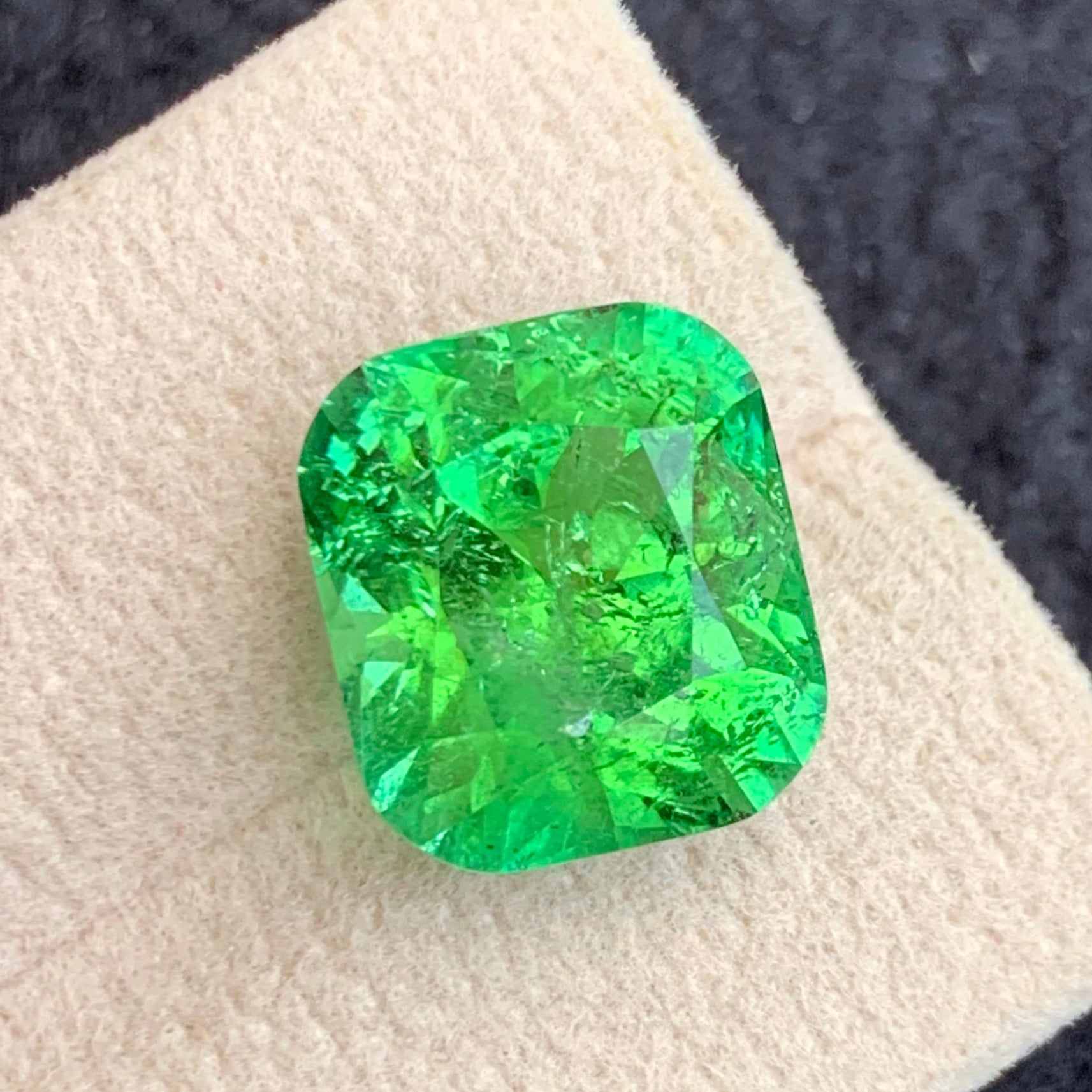 large cushion cut tourmaline gemstone
apple green tourmaline jewelry stone