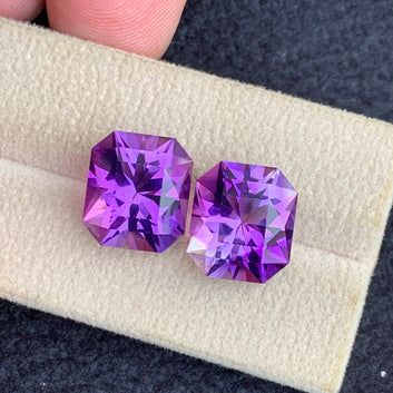 loose amethyst pair fancy shape pink purple color close view
natural amethyst 16 carat pair for designer jewelry earrings