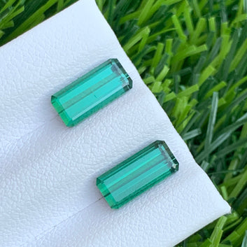 Green Earring Pair
natural green tourmaline gemstones

emerald cut tourmaline pair

mint green tourmaline for earrings