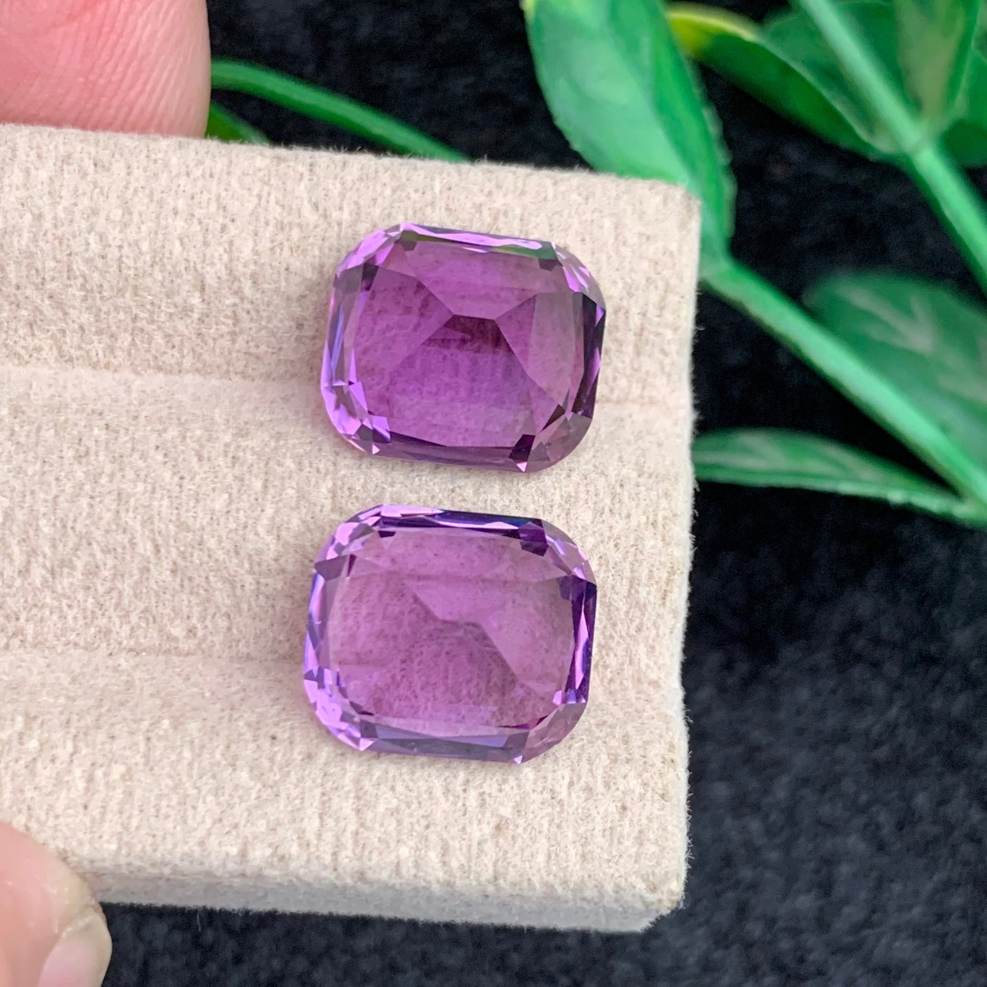 luxury amethyst gemstone pair for custom jewelry
loose amethyst pair pink purple color gemstones