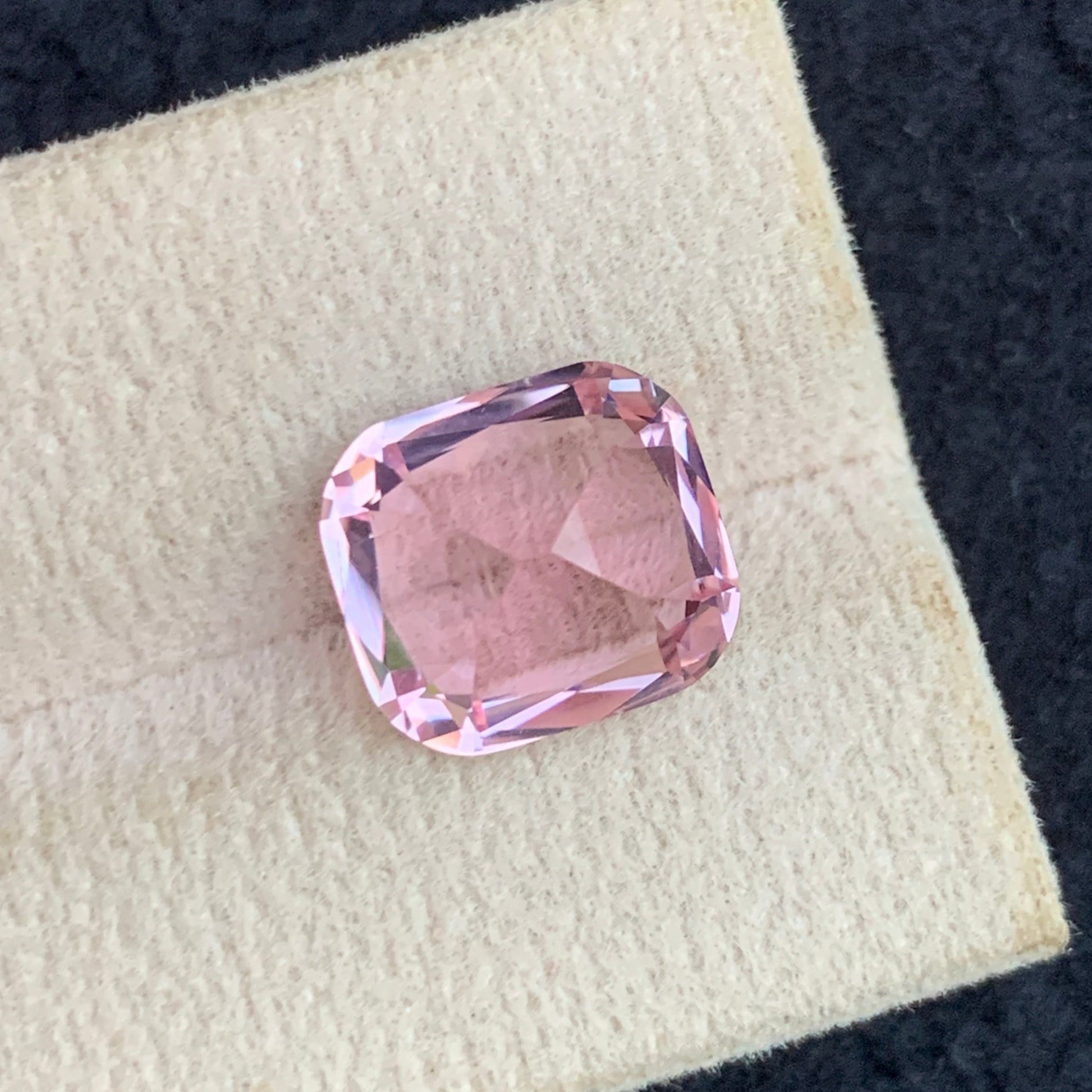luxury pink tourmaline loose gemstone
rare pink gemstone cushion cut