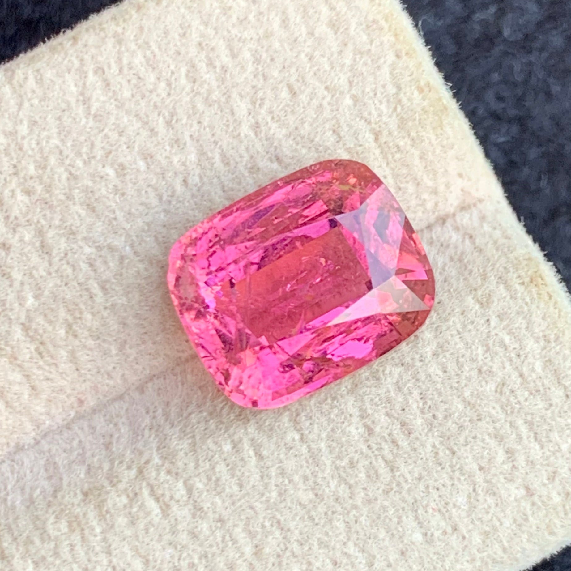 luxury rubellite tourmaline loose stone
premium rubellite gemstone cushion cut
onestep gems rubellite tourmaline gemstone