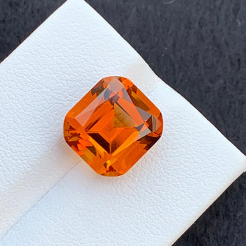 Mandarin Citrine from Brazil, 6.70 Cts Cushion Cut – A Rare Gemstone for Your Jewelry Collection