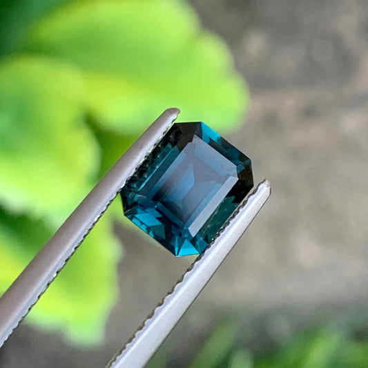 Natural Dark Blue Afghan Tourmaline: A Stunning 1.20 Cts Emerald Cut Gemstone