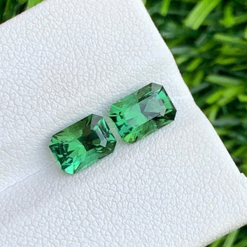 Green Tourmaline Pair
natural green tourmaline 2.05 carats

afghan green tourmaline gemstone pair