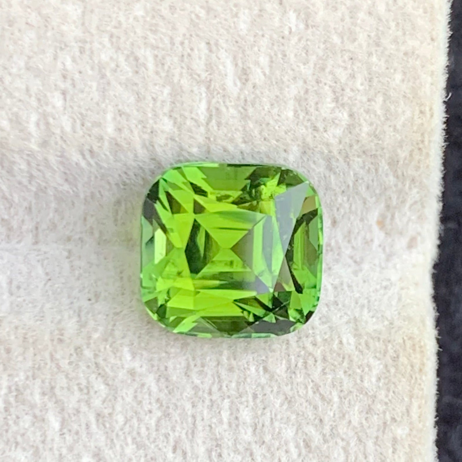 premium pea green tourmaline gemstone
cushion cut olive green tourmaline gemstone