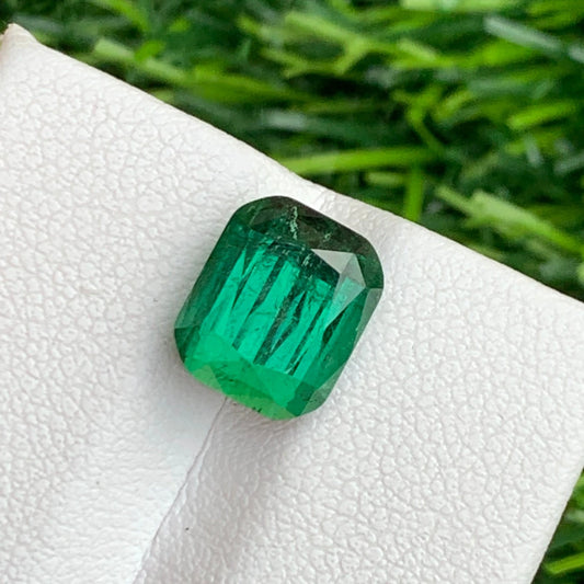 Elegance of Natural Hot Green Afghan Tourmaline - Cushion Cut 4.50 Cts