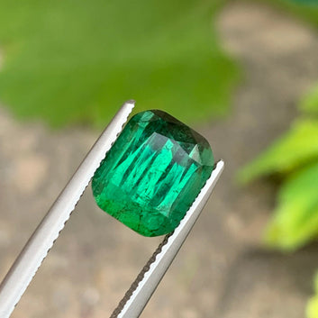 Elegance of Natural Hot Green Afghan Tourmaline - Cushion Cut 4.50 Cts