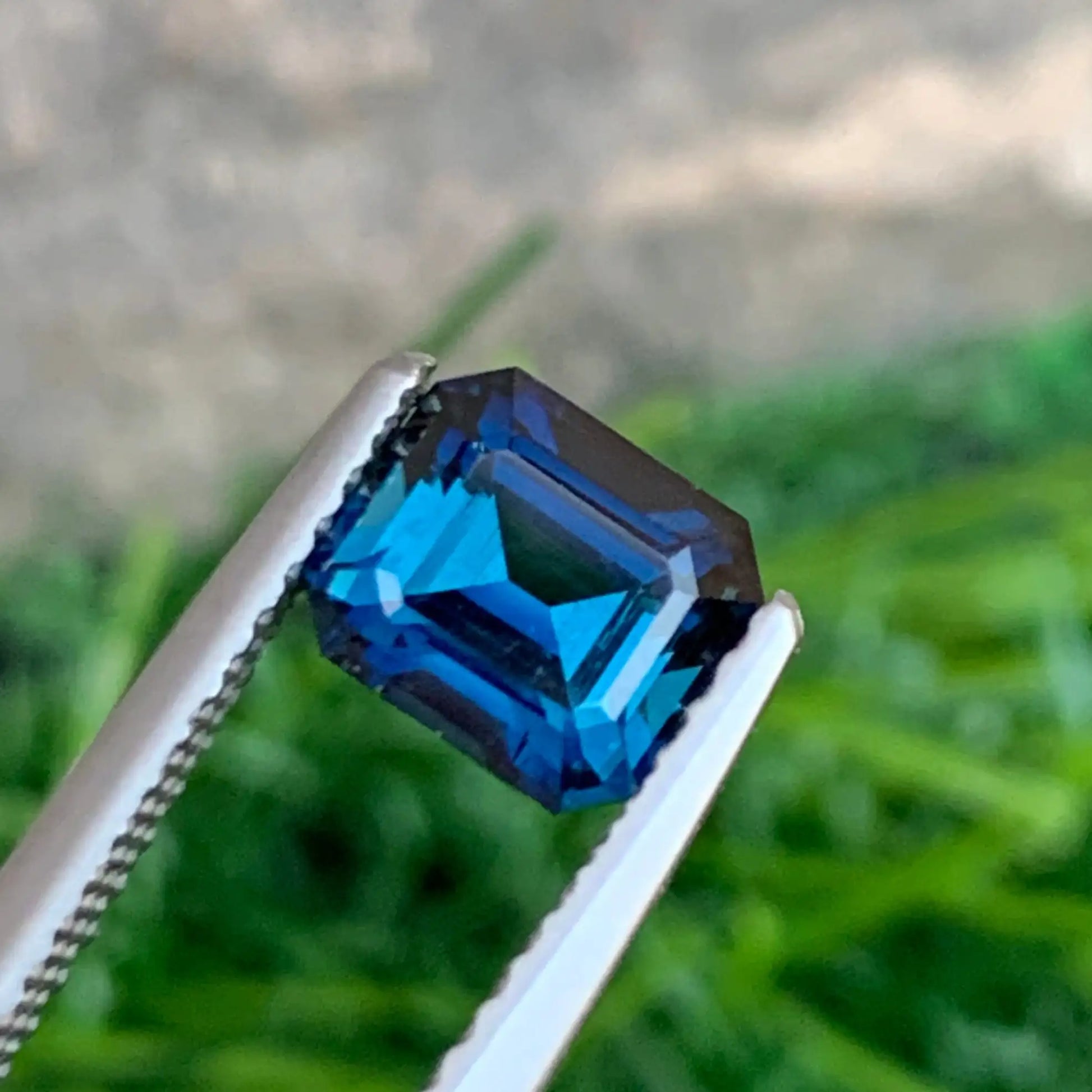 natural ink blue tourmaline bracelet