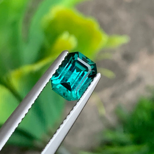 Natural Mint Green Tourmaline from Afghanistan – 1.05 Cts Emerald Cut Gemstone