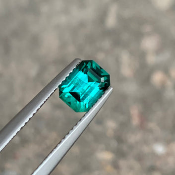 Natural Mint Green Tourmaline from Afghanistan – 1.05 Cts Emerald Cut Gemstone