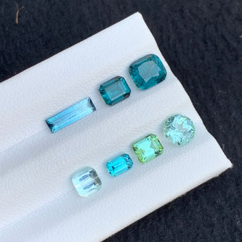 4.40 Carat Faceted Tourmaline Lot – Mixed Color Natural Stones for Jewelry Making | Onestep Gems USA