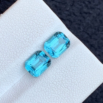 Neon Blue Earring Pair
natural neon blue tourmaline

cushion cut tourmaline stones