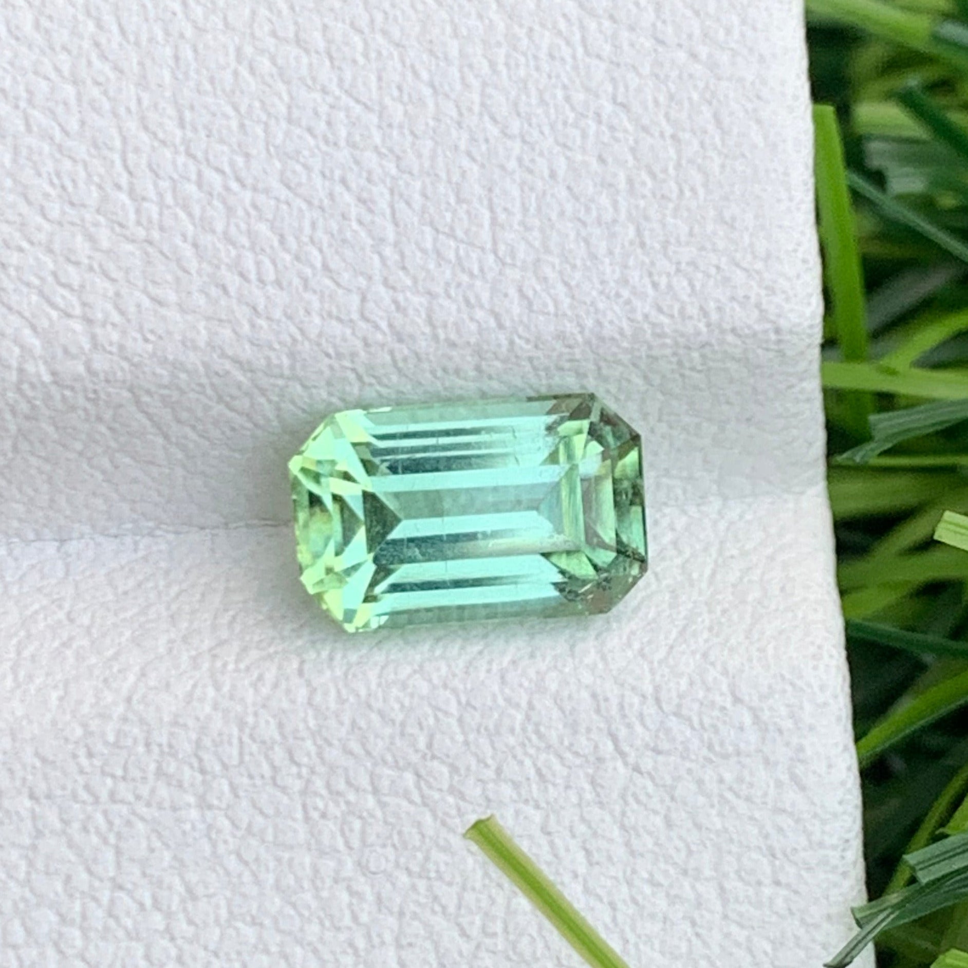 natural tourmaline gemstone high brilliance close view
light green tourmaline gemstone loose stone for custom jewelry