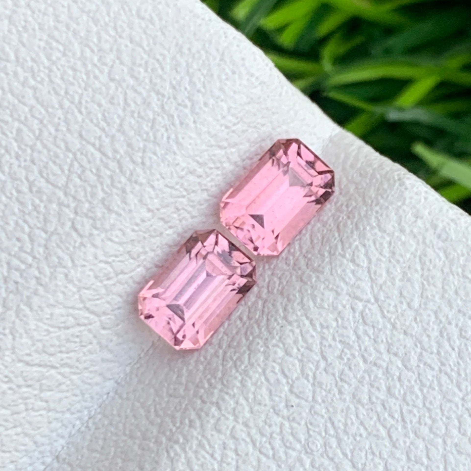 natural untreated pink tourmaline pair for jewelry making