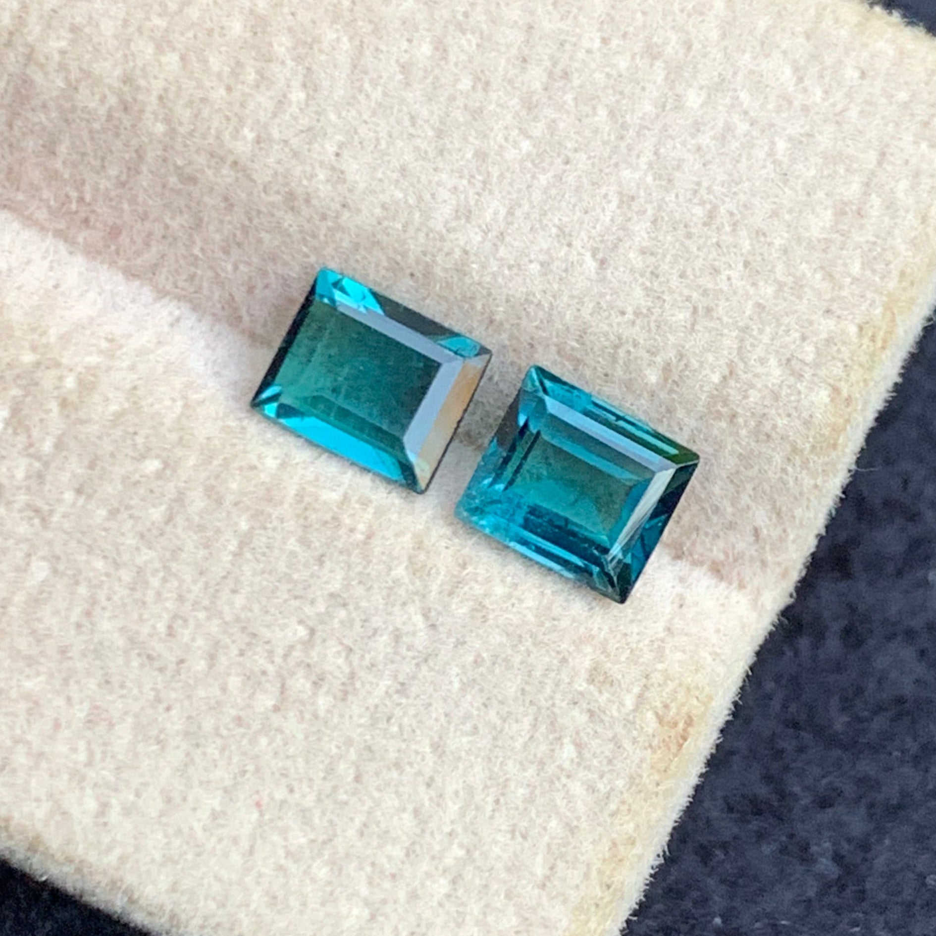 natural untreated teal tourmaline pair for earrings
teal tourmaline gemstones modern jewelry design
