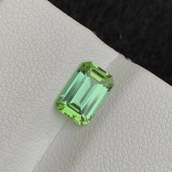 1.20 Carat Natural Yellow-Green Afghan Tourmaline - Emerald Cut Gem