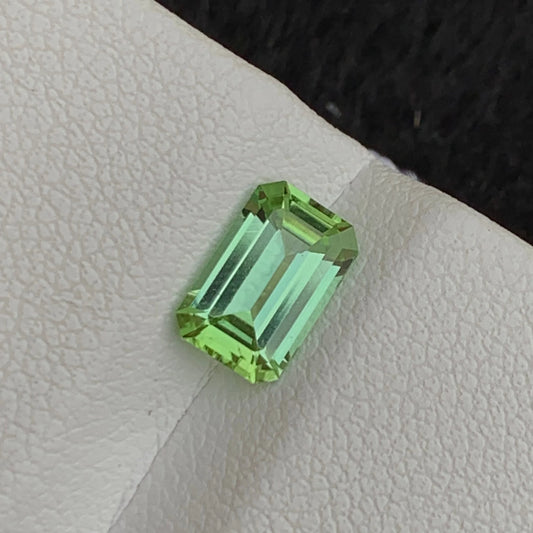 1.20 Carat Natural Yellow-Green Afghan Tourmaline - Emerald Cut Gem