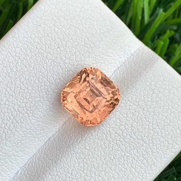 Natural Peach Color Tourmaline Cushion Cut – 3.25 Carats from Africa