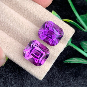 Pink Purple Amethyst gemstone
Pink Purple Amethyst  jewelry
pink purple amethyst gemstone pair 15.67 carats cushion cut
natural brazil amethyst pair pink violet gemstones