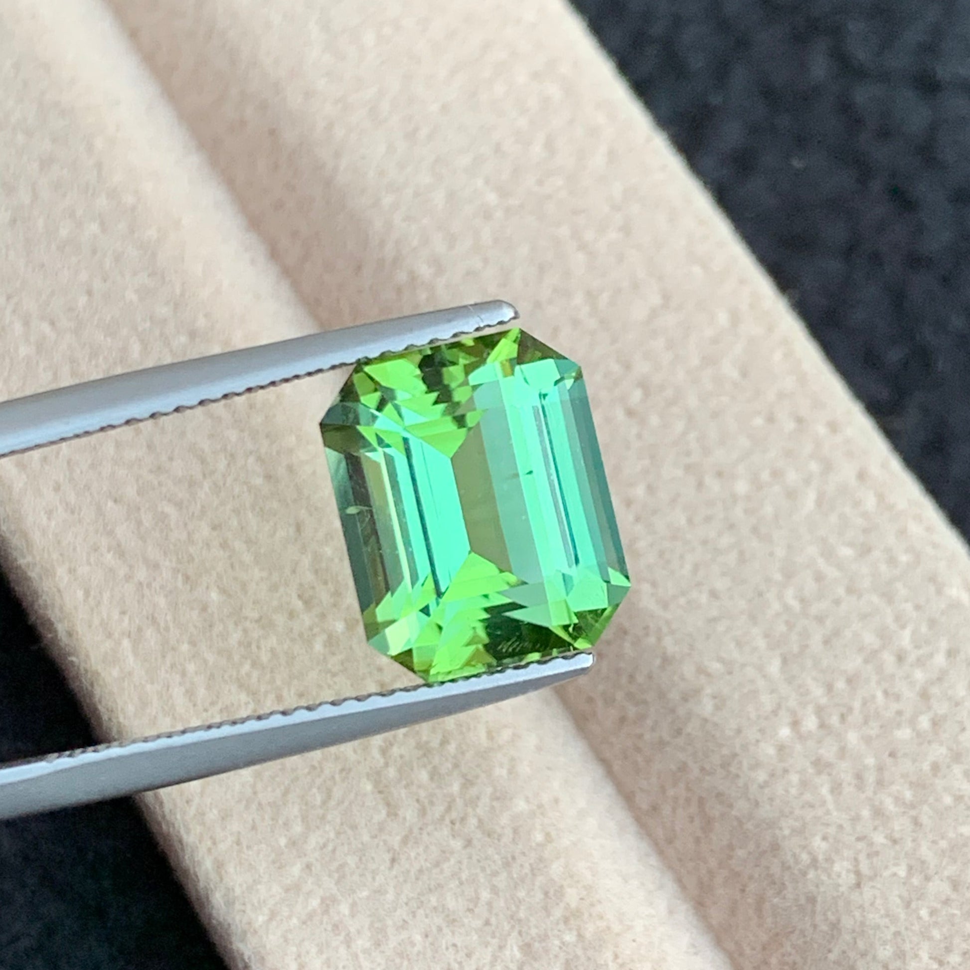 mint tourmaline stone
premium bluish green tourmaline stone

loose emerald cut tourmaline