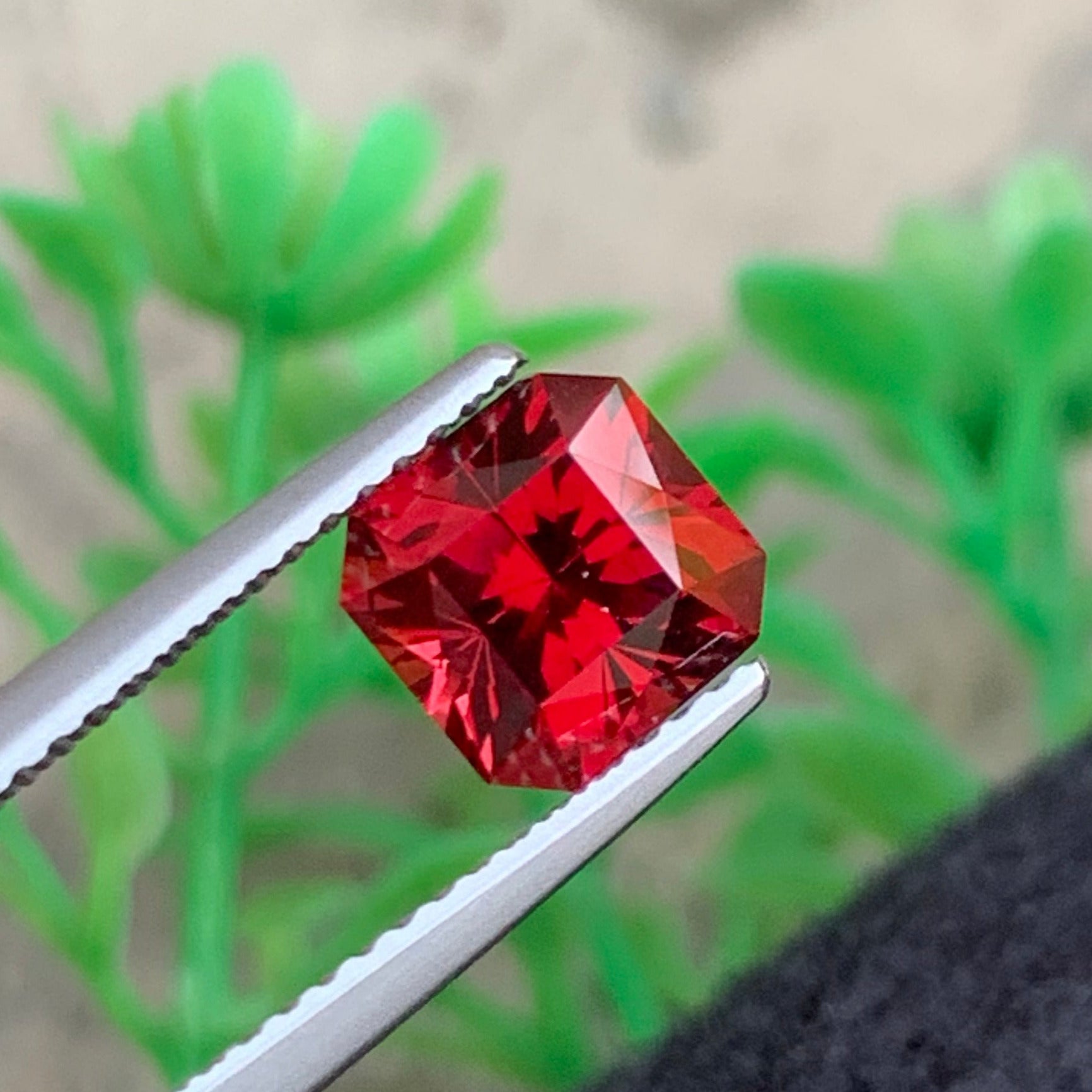 premium rhodolite garnet gemstone macro close up
natural red garnet loose stone Madagascar origin