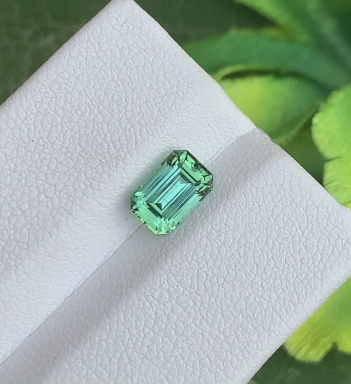 Buy Loose Mint Green Tourmaline, Emerald Cut 1.25 Carats at best price