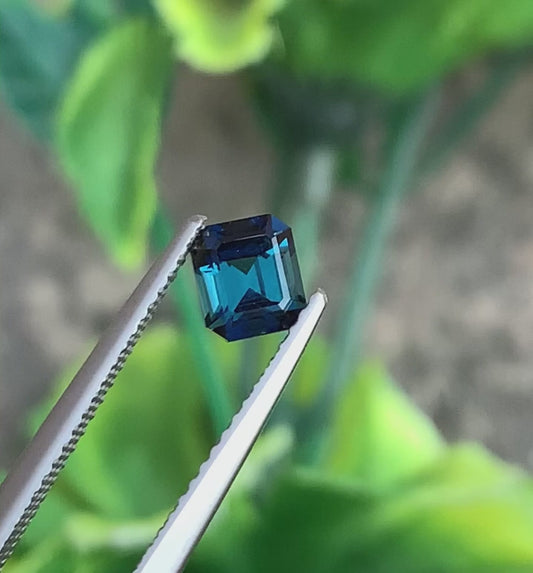 Buy Faceted Ink Blue Afghan Tourmaline, Emerald Cut 0.75 Cts - Best Price | One Step Gems