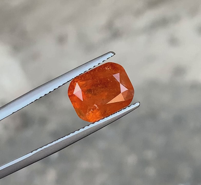 Natural Hessonite Garnet Cushion Cut 4.15 Cts Rare Gemstone from Afghanistan