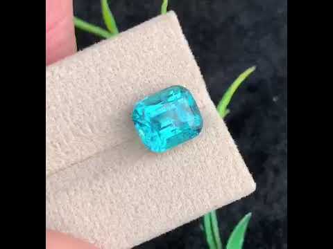 Luxury collector tourmaline gemstone cushion cut