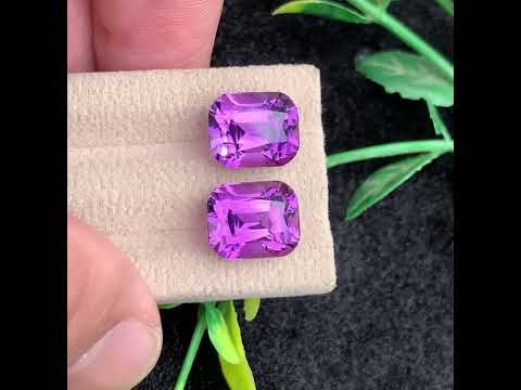 natural amethyst matching pair for jewelry design
loose amethyst gemstone pair pink purple tone