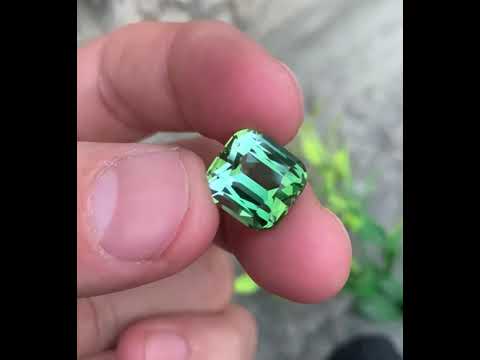 Luxury 10 carat green tourmaline gemstone for jewelry
Clean clarity bicolor tourmaline cushion cut gemstone
Rare dual shade green tourmaline Afghanistan gemstone