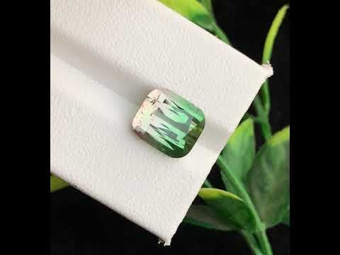 Watermelon Tourmaline 6.25 carats cushion cut Afghan gemstone