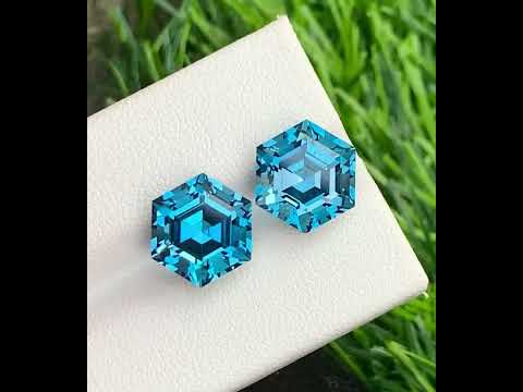 blue gemstone pair