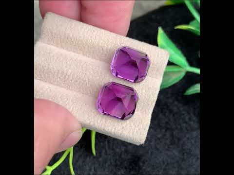 amethyst stones for earrings matching cushion cut
premium amethyst gemstone pair for jewelry design