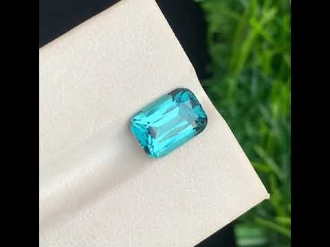 Carat Neon Blue Tourmaline Gemstone – Cushion Cut, VVS Clarity
