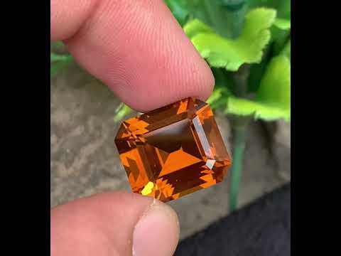 Stunning Faceted Citrine from Brazil - Emerald Cut, 18.80 Cts | One Step Gems