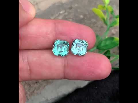 premium afghan tourmaline stones pair
seafoam green lagoon tourmaline gems