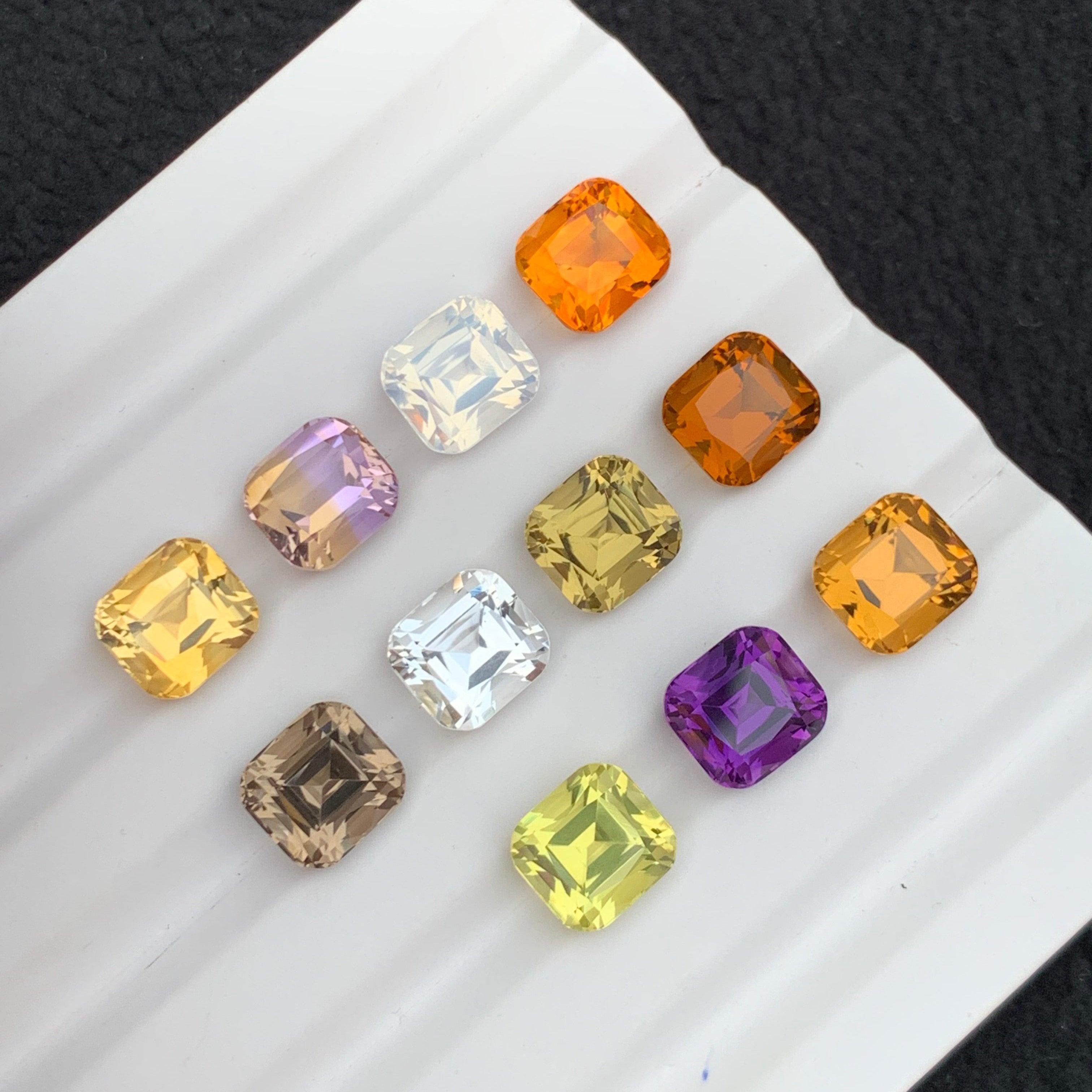 87.15 Carats Natural Quartz Cushion Cut Collection | Mixed Color