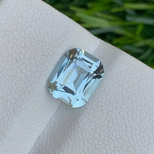 Sea Blue Aquamarine Gemstone – 1.85 Carats, Cushion Cut from Pakistan