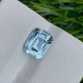 Sea Blue Aquamarine Gemstone – 1.85 Carats, Cushion Cut from Pakistan