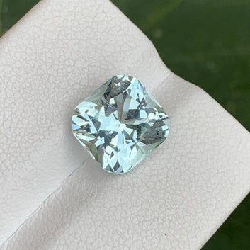 Sea Blue Aquamarine Gemstone - Fancy Cushion Cut, 3.85 Carats | Natural & Untreated Beauty